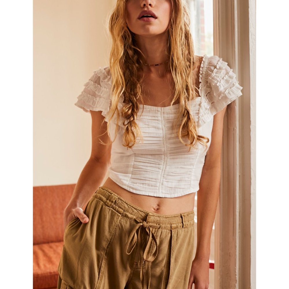 đLAST CHANCEđ FREE PEOPLE Thank You Very Sweetly / White - Picture 6 of 6
